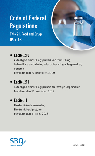 Picture of Code of federal regulations. Title 21, Food and drugs (21CFR210-211-11 EN/DK)